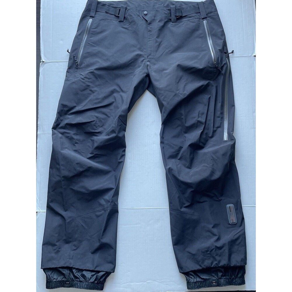 Arc'teryx Mens Sz 2XL GoreTex Pants Snow Ski Pants Black Lightweight Nylon Shell - Picture 2 of 16